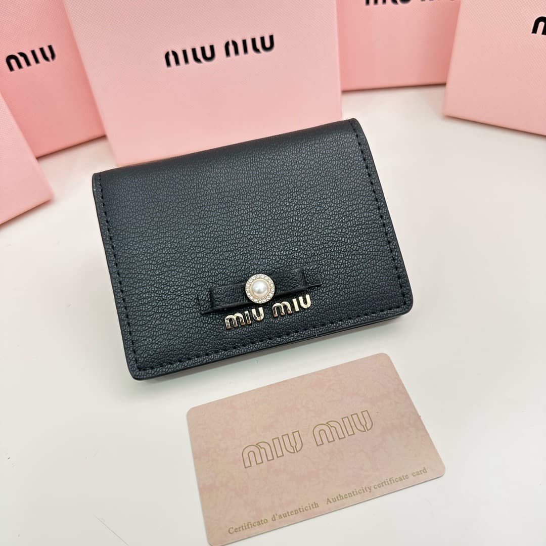 WA015 Miumiu wallet real leather bag with box