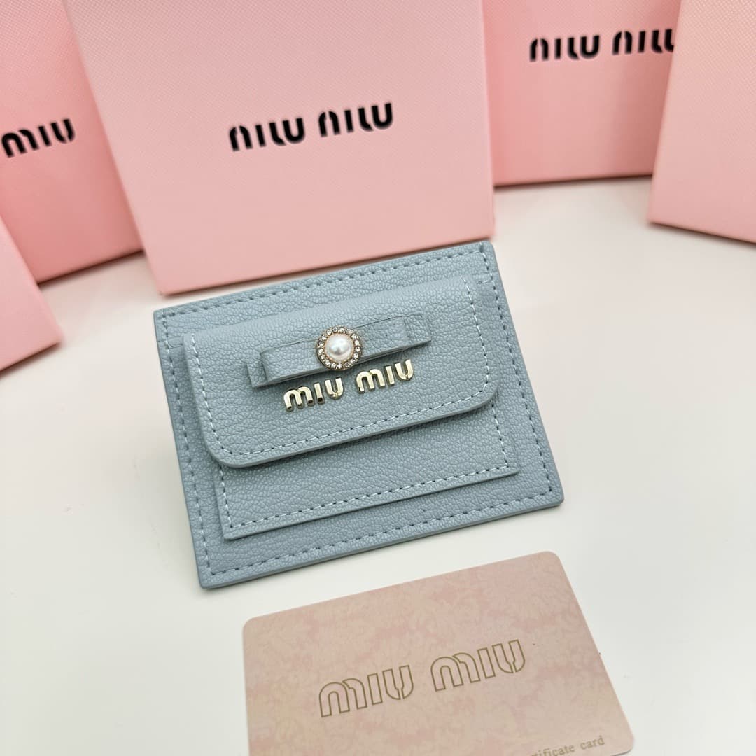 WA016 Miumiu wallet real leather bag with box
