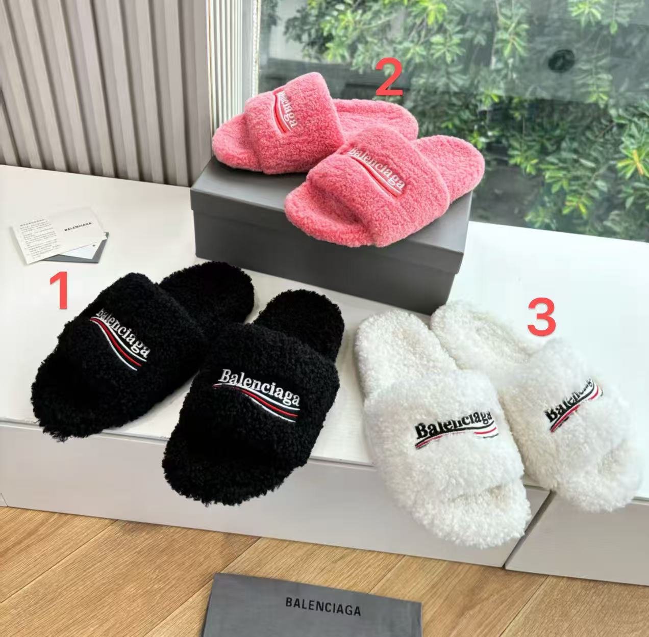 WSS002 Balenciaga Plush slippers original quality