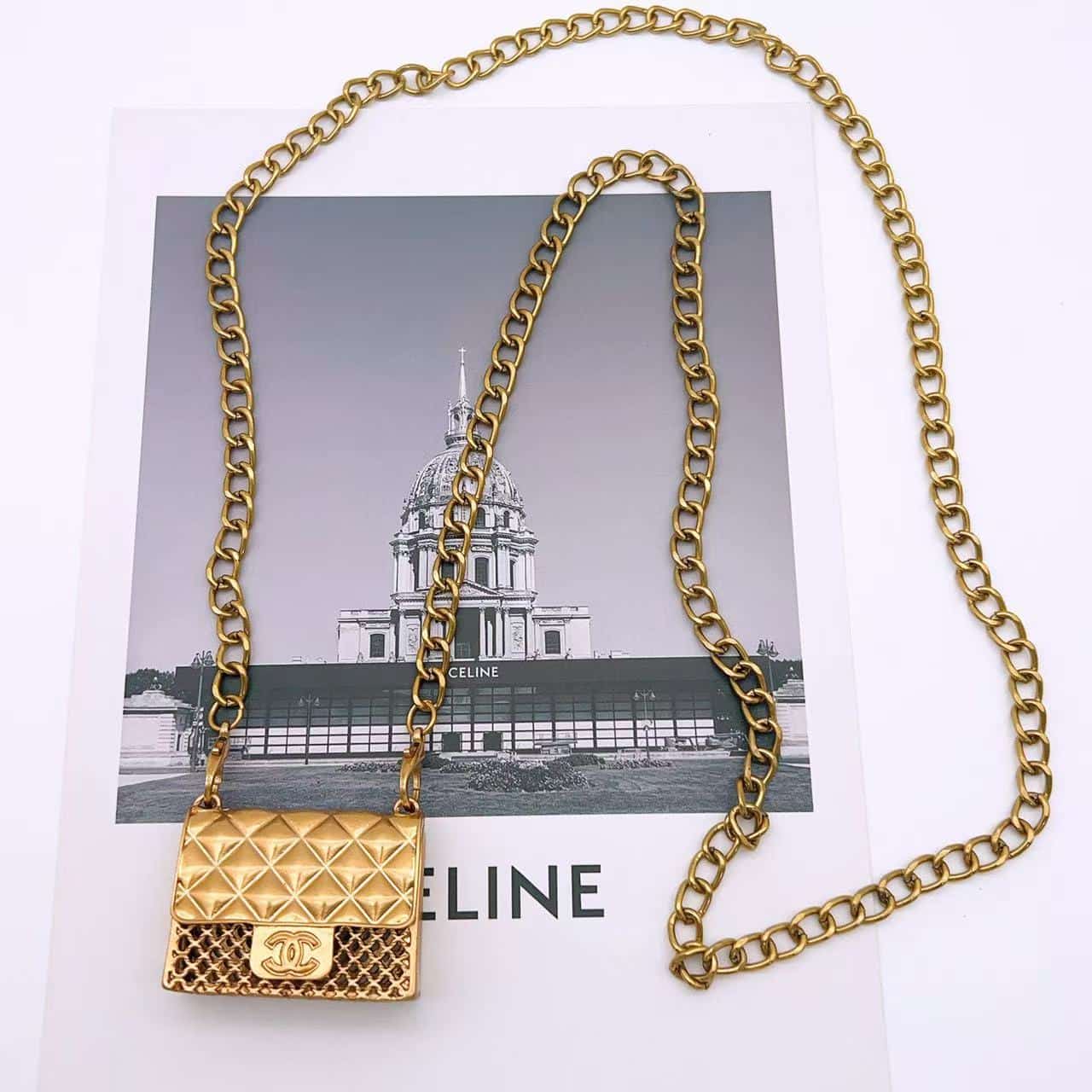 WB010 Chanel waist bag with chain