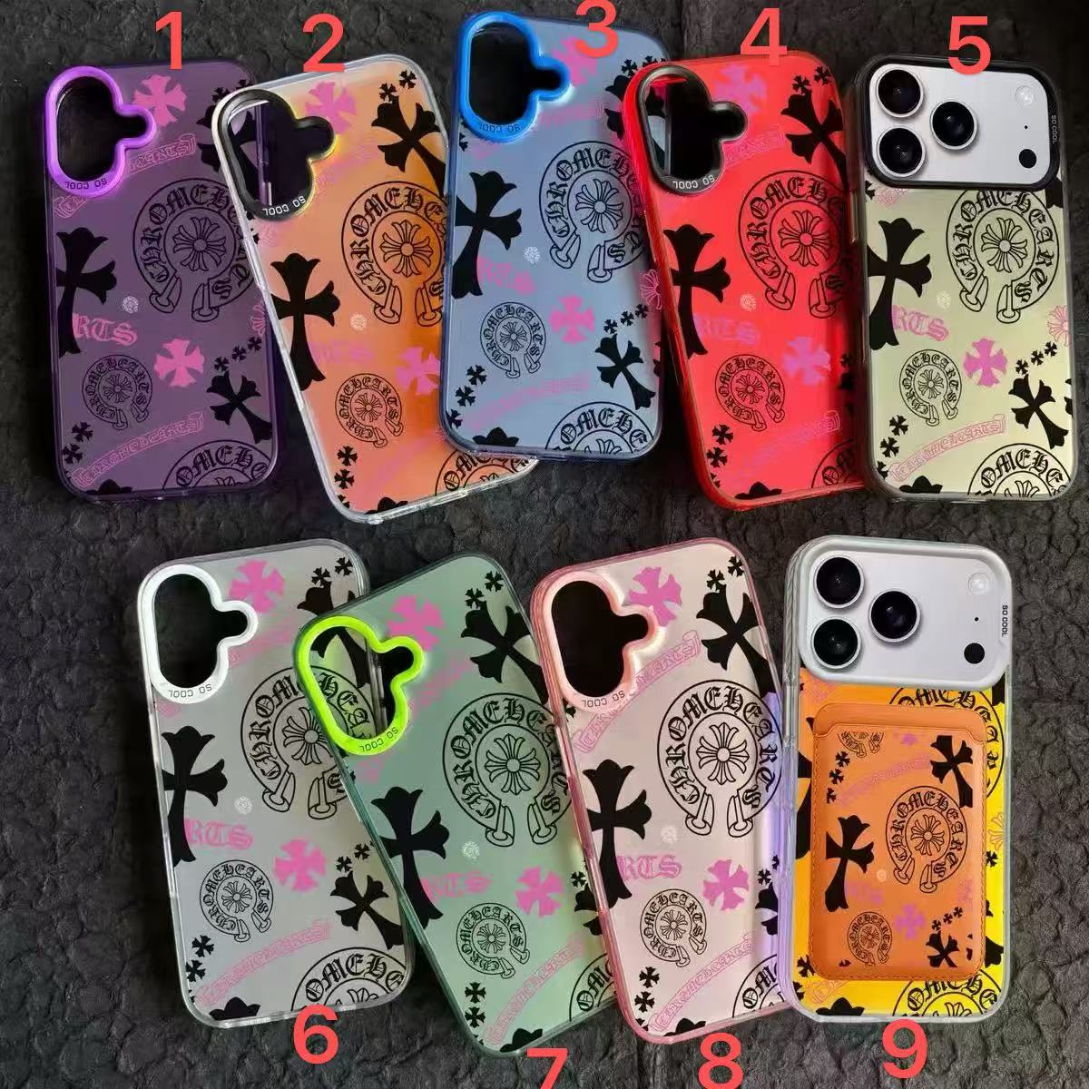 PC823 Chrome hearts l hello kitty   iPhone 17promax 16 15 14 13 iPhone case