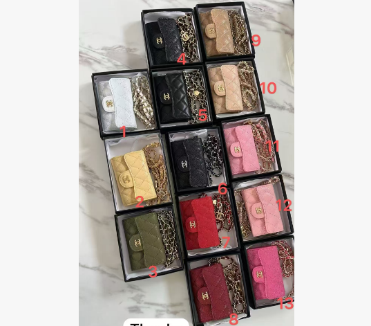 BB590  Chaner mini bag genuineleather Genuine leather bag with original box