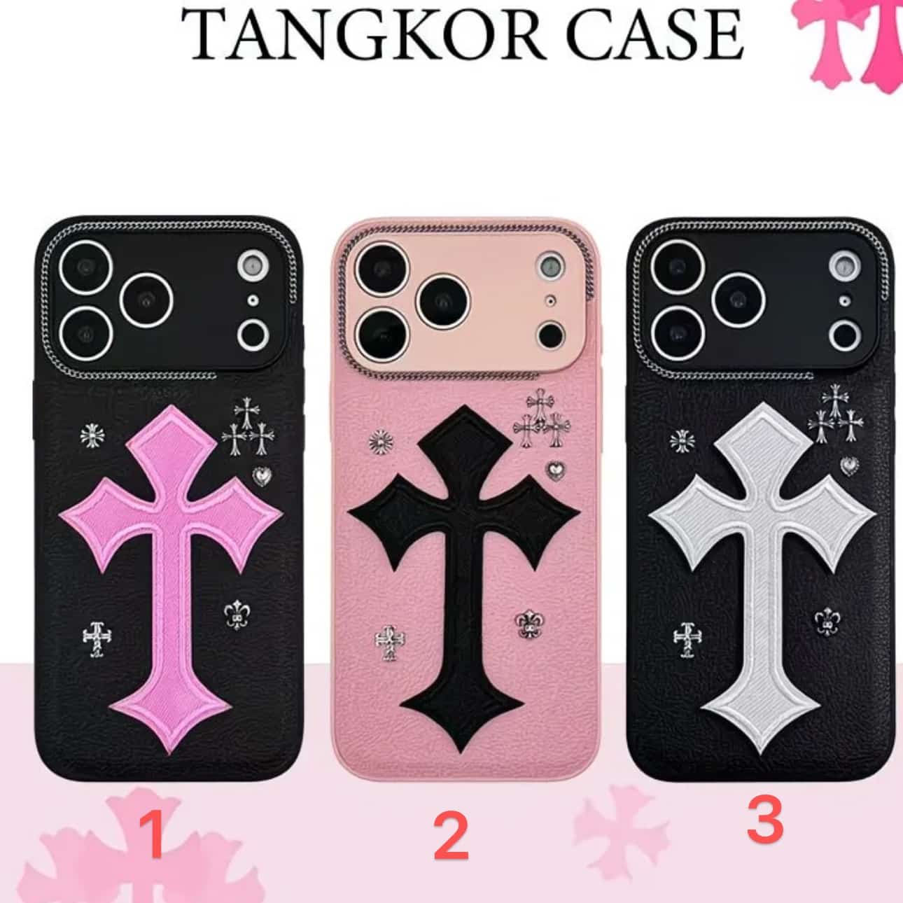 PC890 Chrome Hearts    hearts l hello kitty   iPhone 17promax 16 15 14 iPhone case