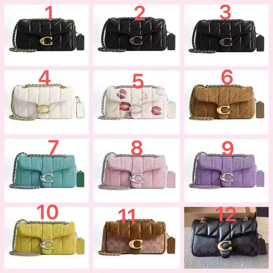 BB625 Coach Tabby Quilted Leather Handbag Multiple Colors