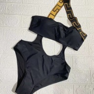 BEI 183 Versace Greca Logo 2 Piece Bikini Set / One Piece Swimsuit, Luxury Beachwear for Women