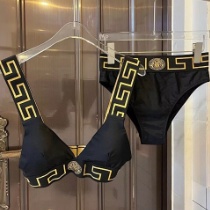 BEI 184 Versace Greca Logo 2 Piece Bikini Set / One Piece Swimsuit, Luxury Beachwear for Women