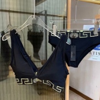 BEI 185 Versace Greca Logo 2 Piece Bikini Set / One Piece Swimsuit, Luxury Beachwear for Women