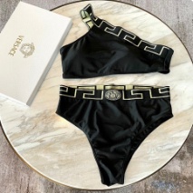 BEI 198 Versace Greca Logo 2 Piece Bikini Set / One Piece Swimsuit, Luxury Beachwear for Women