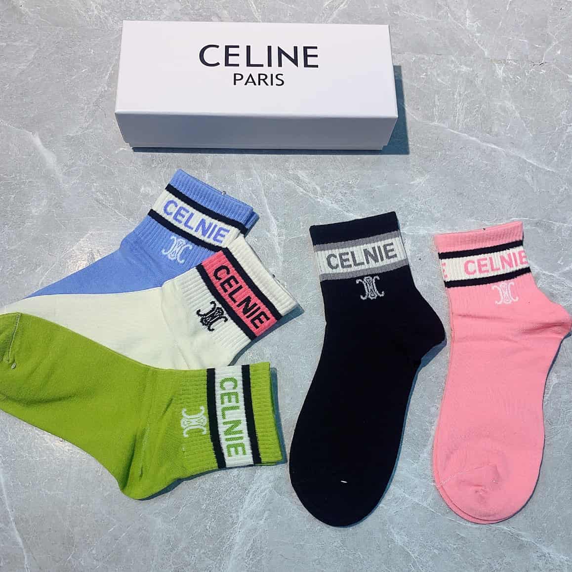 BB008 Celine    LFashion Designer Socks Gift Box