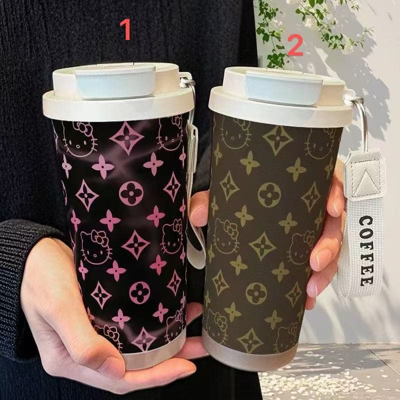 BT002 Lv bottle with strap with chain with package with leather cover