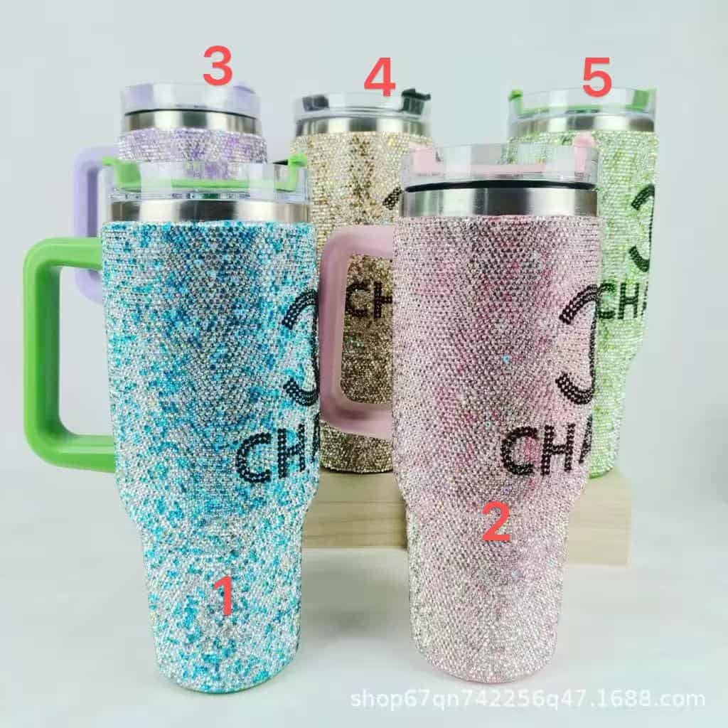 BT018 Chaner   bottle with strap with chain with package with leather cover