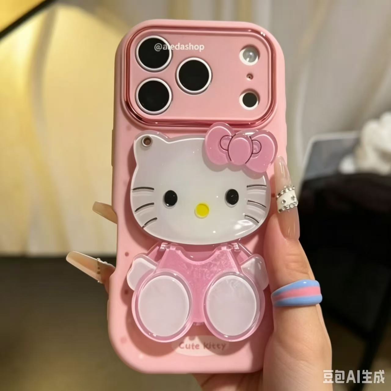 PC 1073 Helloketty   Hearts  Hearts  hearts  Case with chain iPhone 17promax 16 15 14 iPhone case