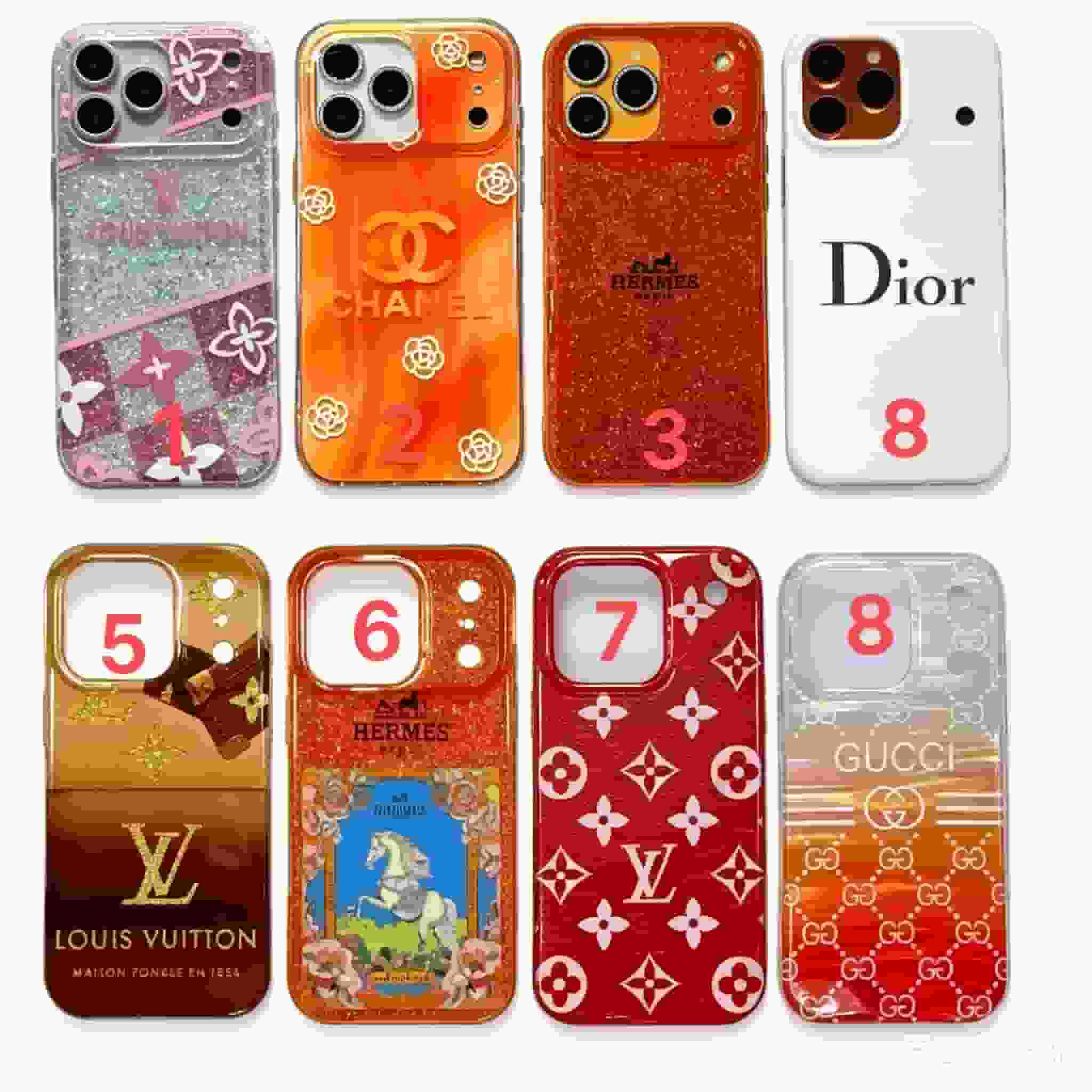PC 1121 LV  Hearts  Hearts  hearts  Case with chain iPhone 17promax 16 15 14 iPhone case （5-8)