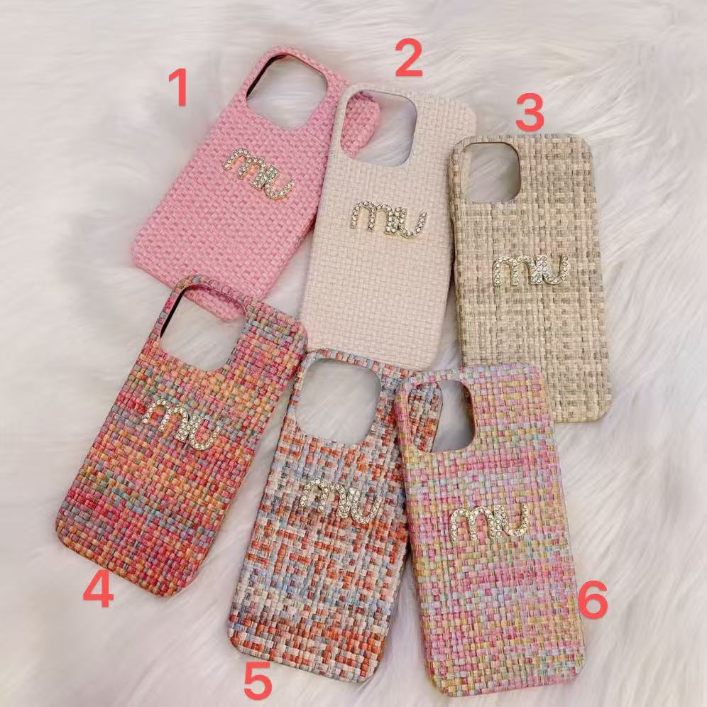 PC 1129  MIU miu er Case with chain iPhone 17promax 16 15 14 iPhone case