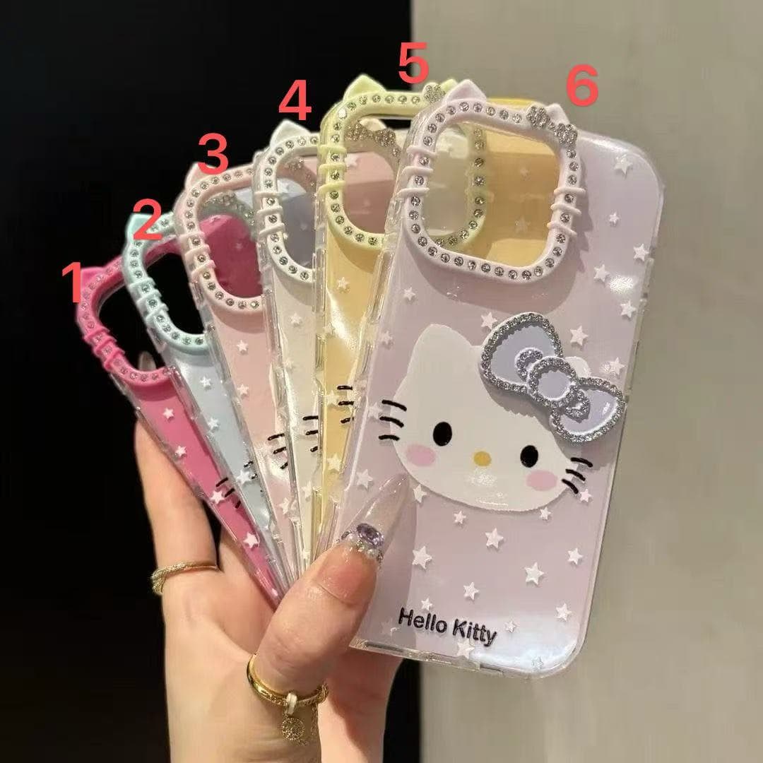 PC 1131 Helloketty   Hearts  Hearts  hearts  Case with chain iPhone 17promax 16 15 14 iPhone case