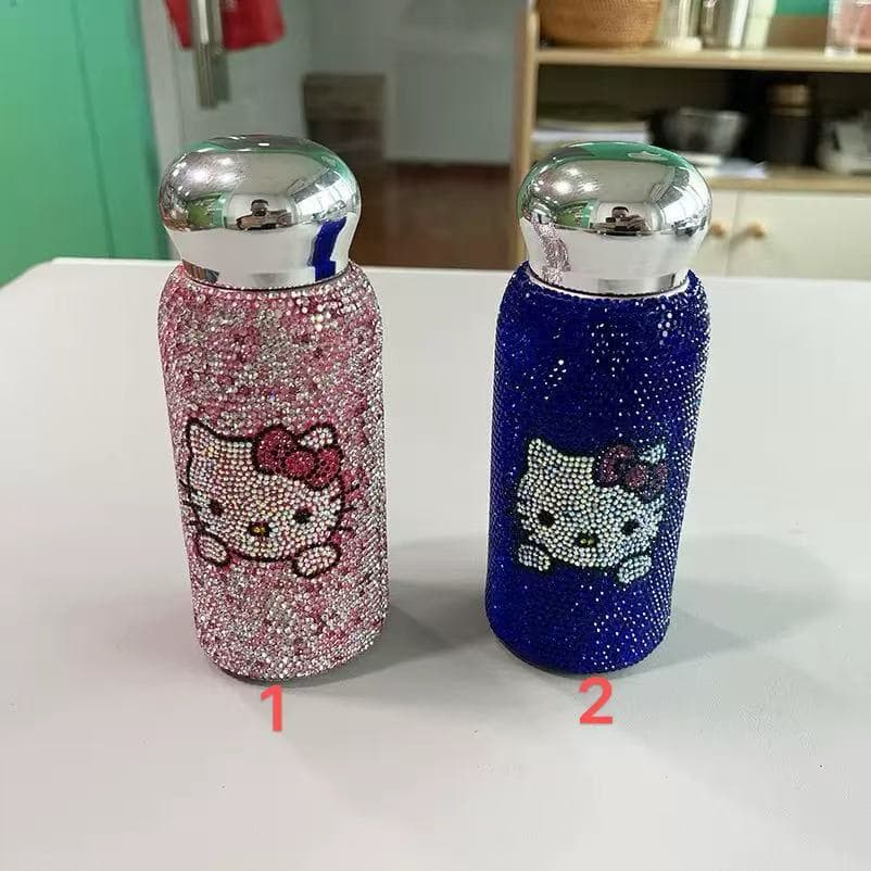 BT022  Helloketty  bottle with strap with chain with package with leather cover