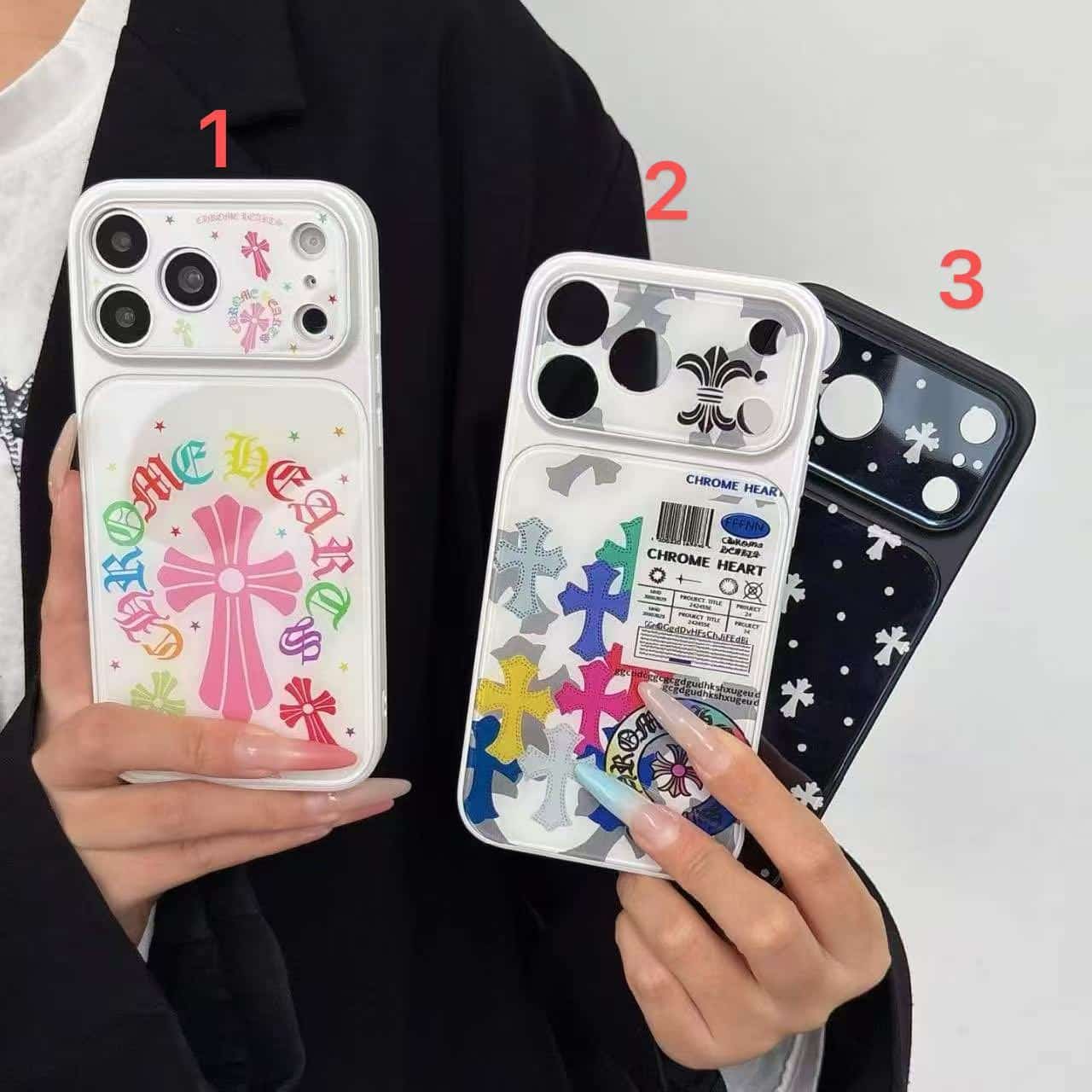PC1145 Chrome Hearts Phone  Case with chain with chain iPhone 17promax 16 15 14 iPhone case