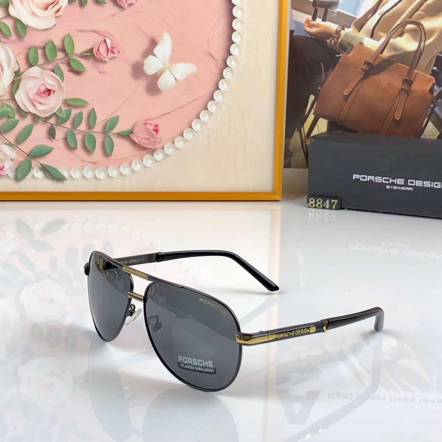 SG343 Porsche nsunglasses with package normal quality