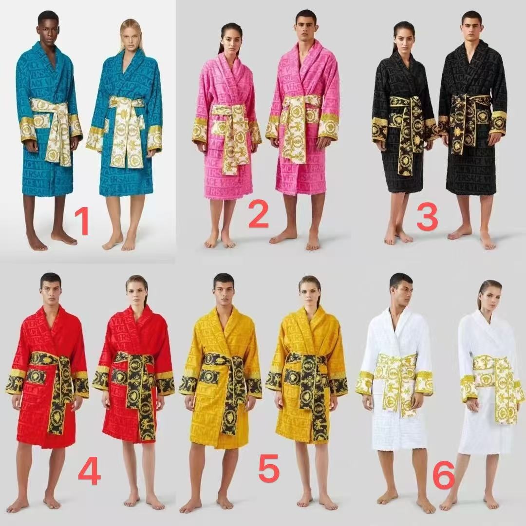 BEI 283  Versace Couples Cotton Bathrobe