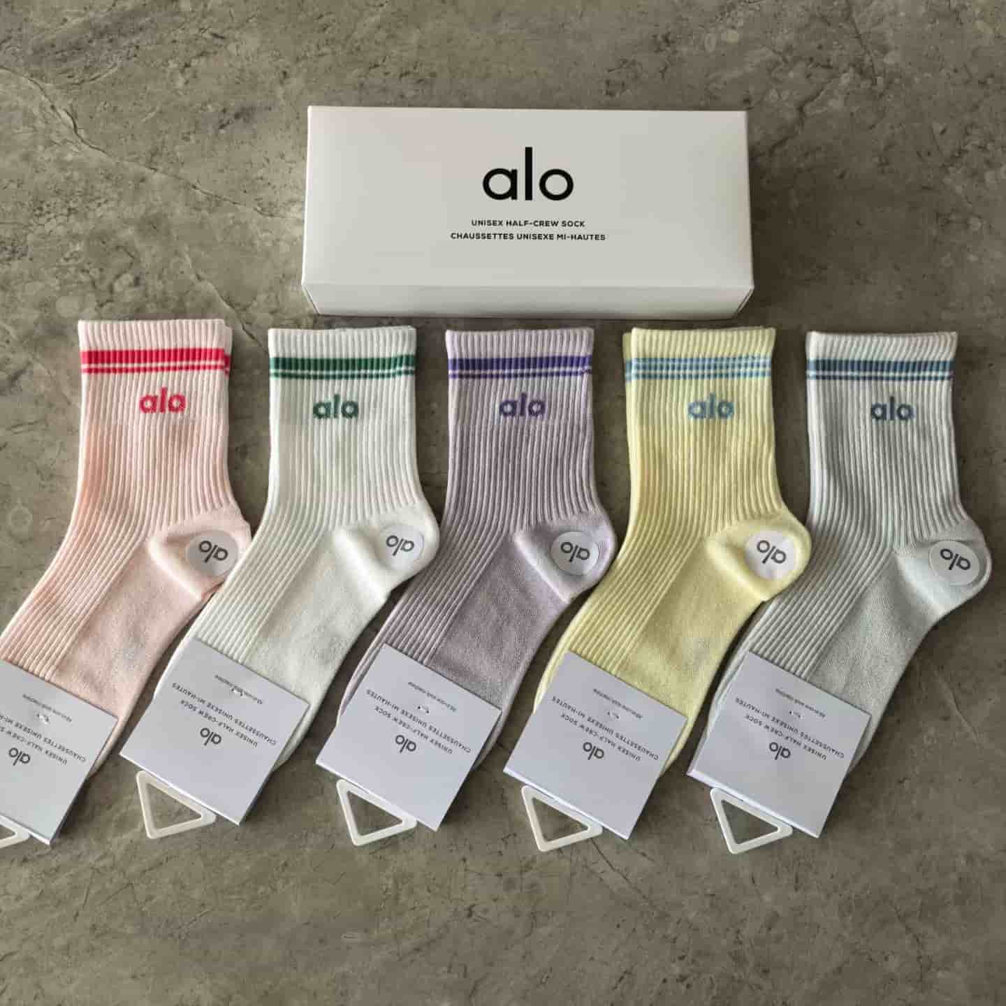 BB067 Alo LFashion Designer Socks Gift Box