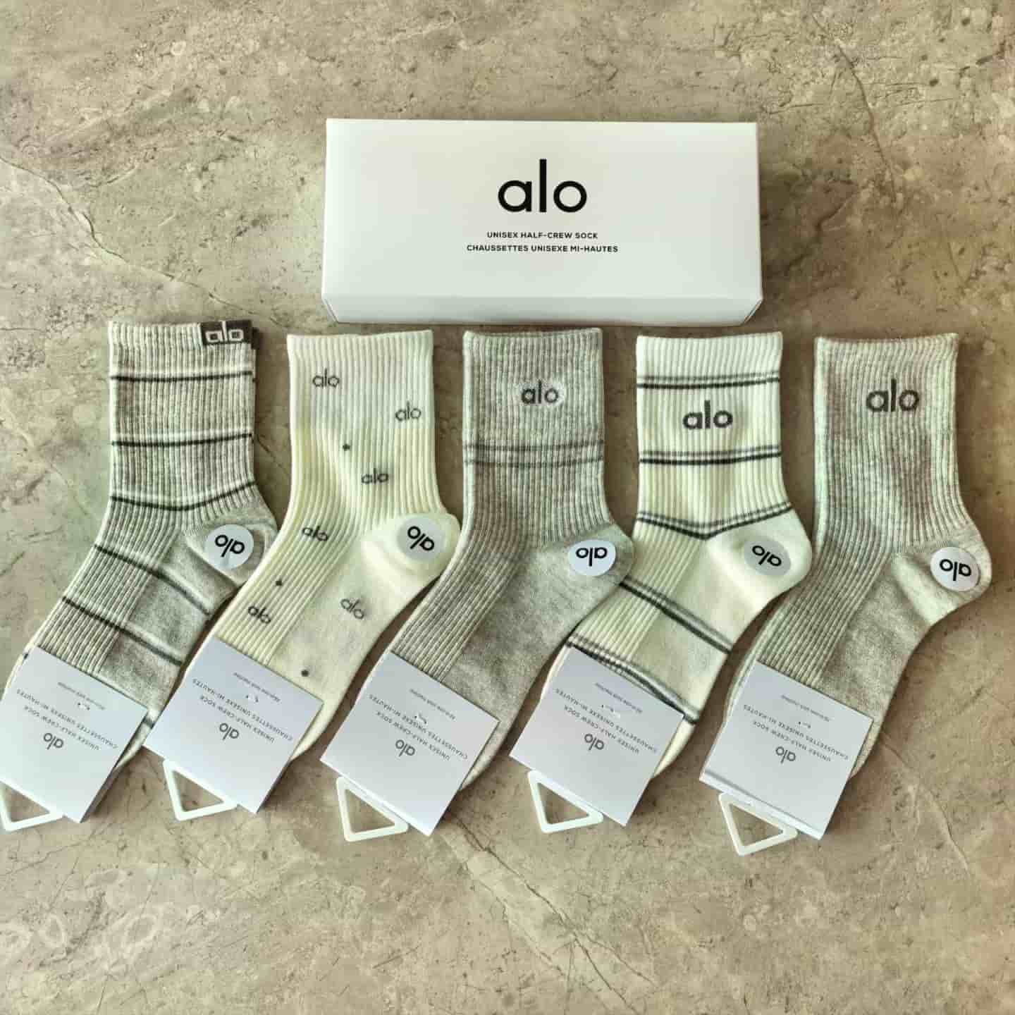 BB070 Alo LFashion Designer Socks Gift Box