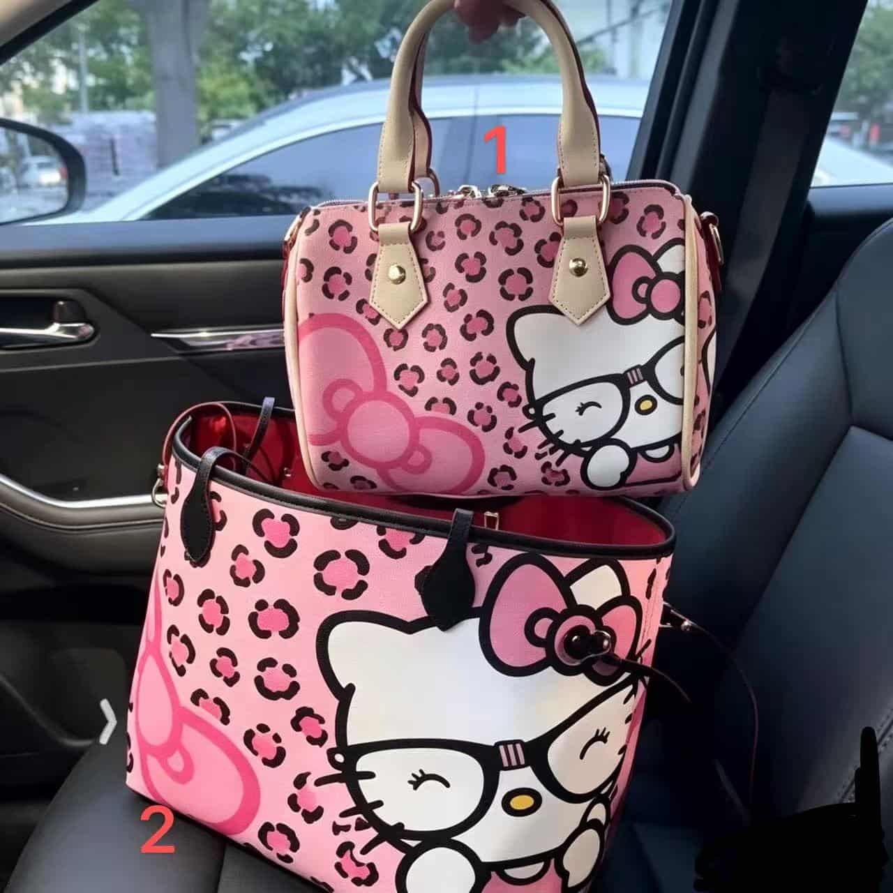BB796 hello ketty real leather  bags