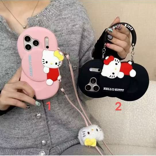 PC1053 Helloketty    Case with chain iPhone 17promax 16 15 14 iPhone case