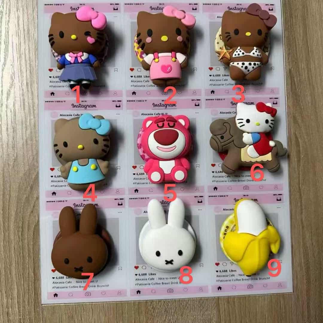 PP046 Helloketty  Silicone Magnetic Phone Back Mount Holder
