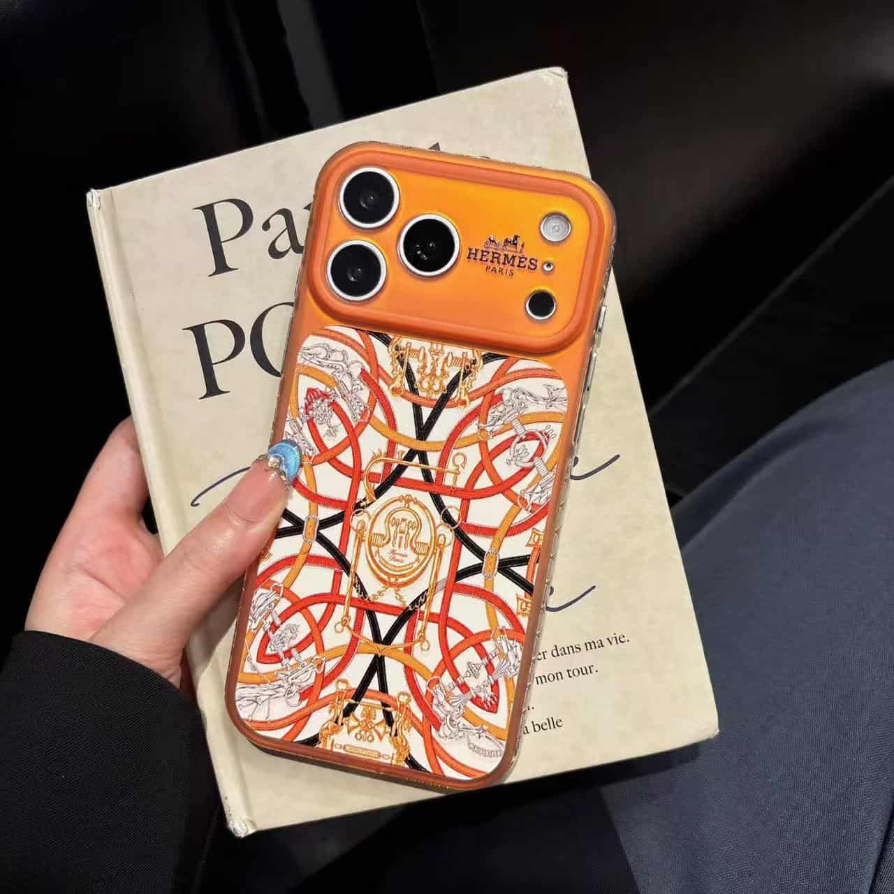 PC1145 Hermes Case with chain iPhone 17promax 16 15 14 iPhone case