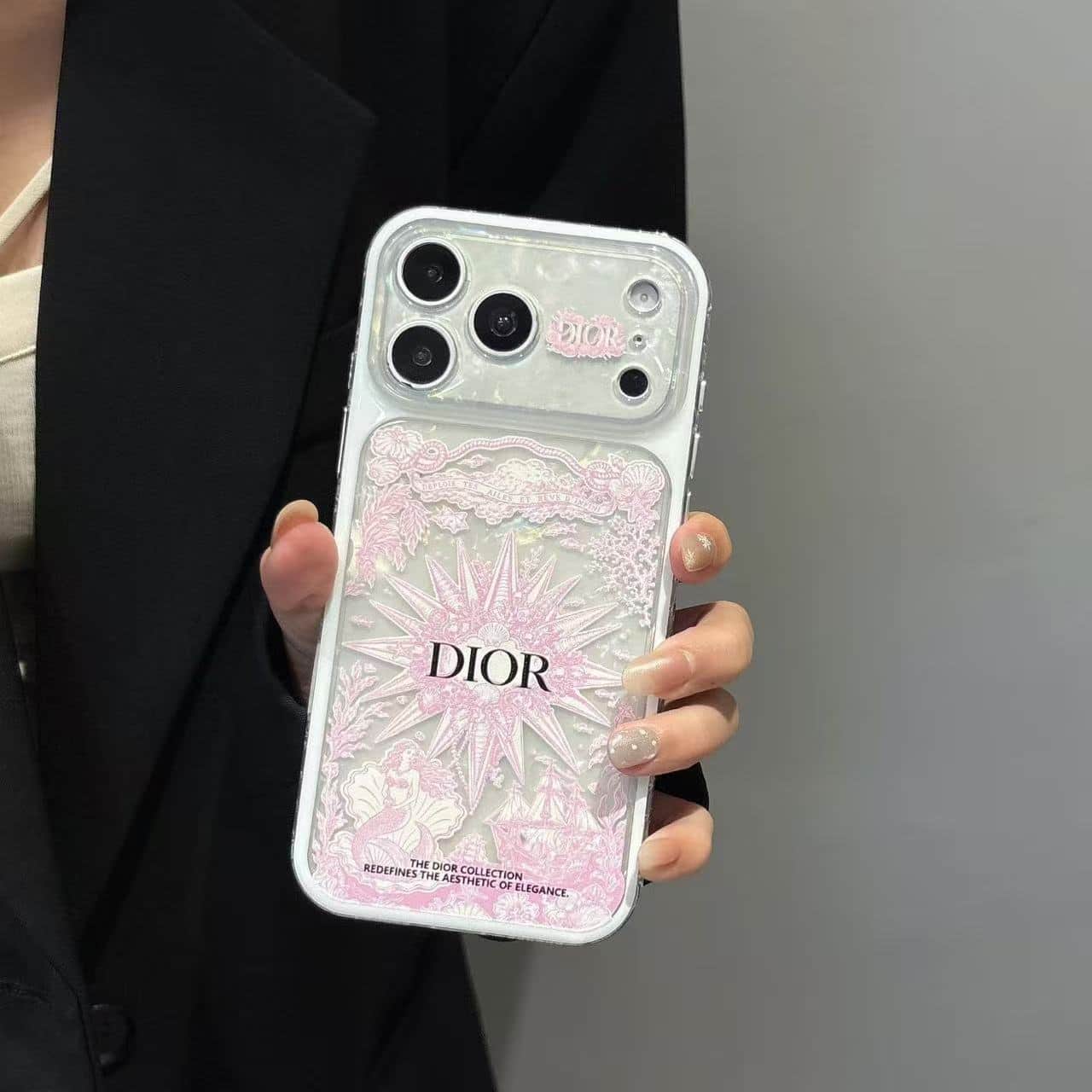 PC1146 Dior  Case with chain iPhone 17promax 16 15 14 iPhone case