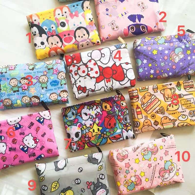 SR059 Sanrio Foldable Oxford Shopping Bag with Zipper