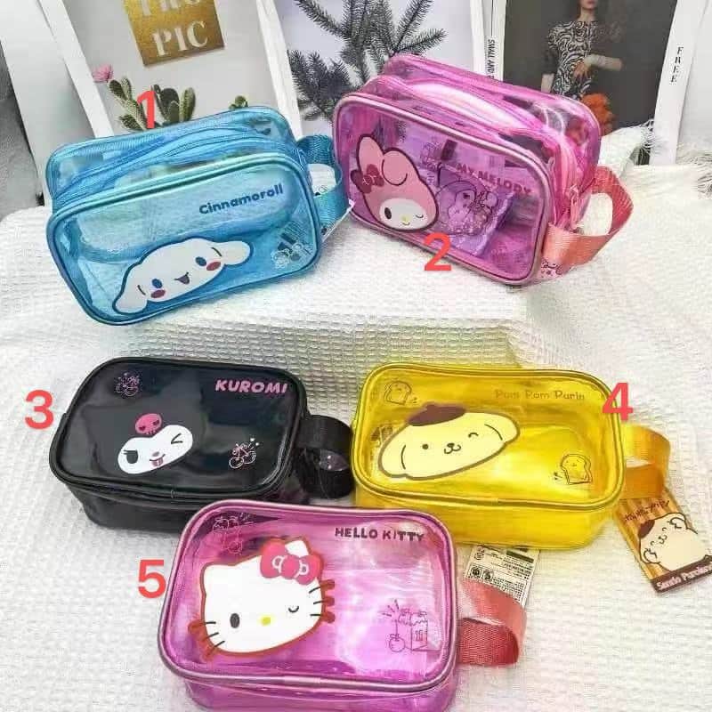 SR076 Sanrio Kuromi Clear Beach Toiletry Pouch