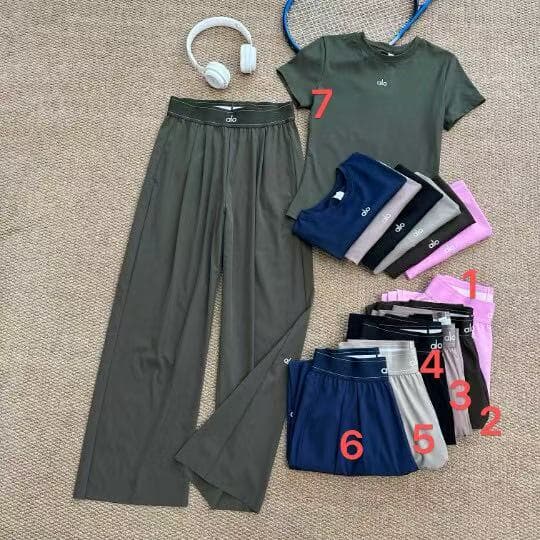BEI 292 Alo  Women Crop Top &amp;amp;amp;amp; Pants Sets