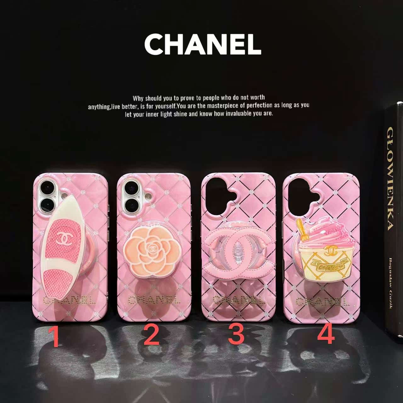 PC1257 CHanel hearts  iPhone 18promax  15 iPhone case